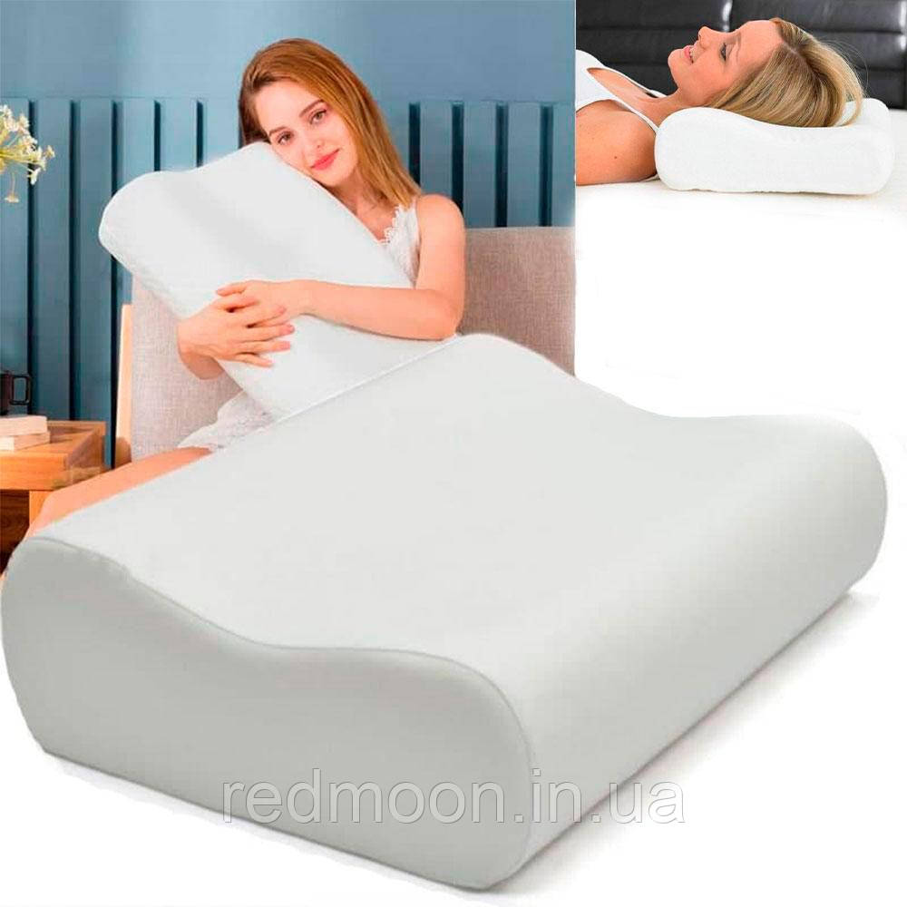 Ортопедична подушка з ефектом пам'яті 50x29x10/7см, Memory Foam Pillow / Подушка анатомічна