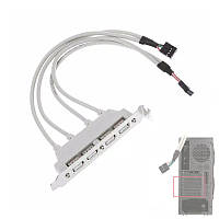 Планка розширення USB 2.0, 4 порти, задня панель ПК, Plug&Play