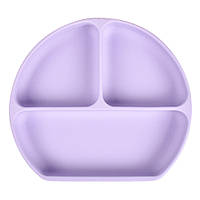 Тарелка силиконовая секционная на присоске Фиолетовая TSK0-Y02