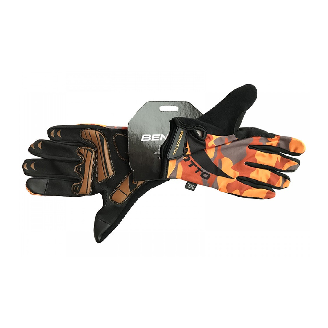 Рукавички велосипедні закриті Benotto CG -7867 (Orange) S, M, XL