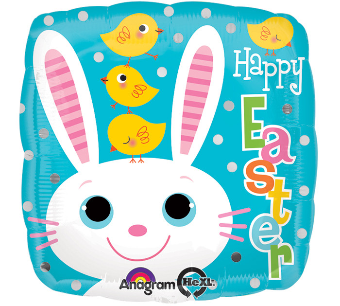 А 18" Happy Easter Bunny Chicks. Куля фольгована анаграм Щасливої Великодня — В УП