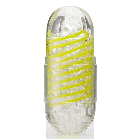 Мастурбатор Tenga Spinner 03 Shell з еластичною стимулюючою спіральною всередині, пружною спіраль