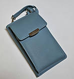 Жіночий гаманець клатч, маленька сумочка клатч-гаманець, сірий Гаманець Шкіряний Стильний Модний, фото 2
