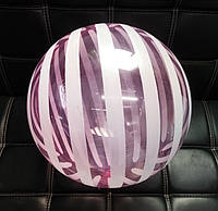Шар бабл bubble полосатый розовый 45 см (Китай)