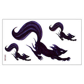 Флеш Тату. 11*6 См. Тимчасова. Перевідна. Набір, Лисиці, Wm-285 (S)