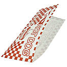 Паперовий пакет куточок Hot dog червона клітина 200х85 мм (500 шт.), фото 2