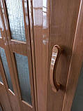Двері гармошкою полуостекленные 1020х2030х12мм вільха, фото 7
