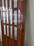 Двері гармошка напівскло метрові 1020х2030х10мм, черешня. Доставка, фото 10