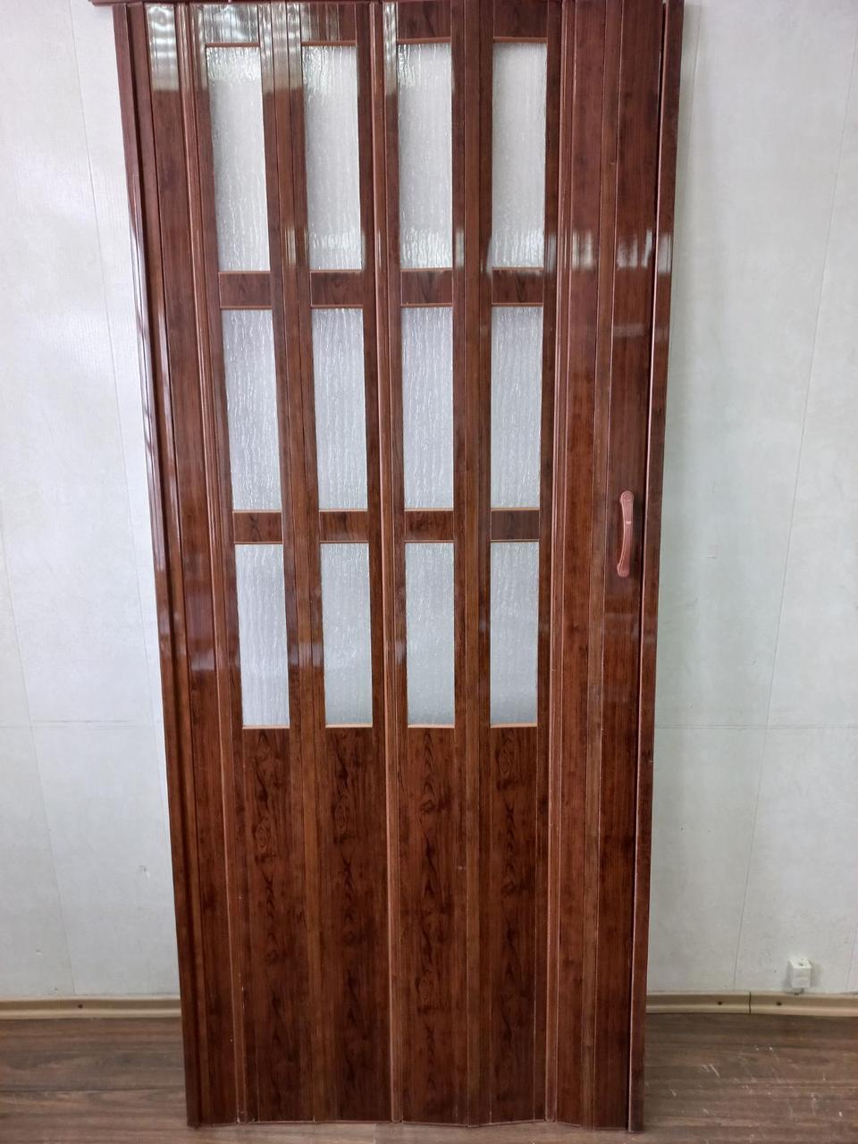 Двері гармошка напівскло метрові 1020х2030х10мм, черешня. Доставка, фото 1