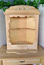 Кутова полиця для ікон "Люкс - 2" ручної роботи з дерева (для ікон заввишки 34 см.), фото 2
