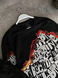 Спортивний костюм із принтами унісекс чорний Київ, фото 4