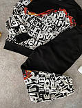 Спортивний костюм із принтами унісекс чорний Київ, фото 5