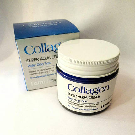 Зволожувальний крем для обличчя з колагеном FarmStay Collagen Super Aqua Cream 80 ml, фото 2
