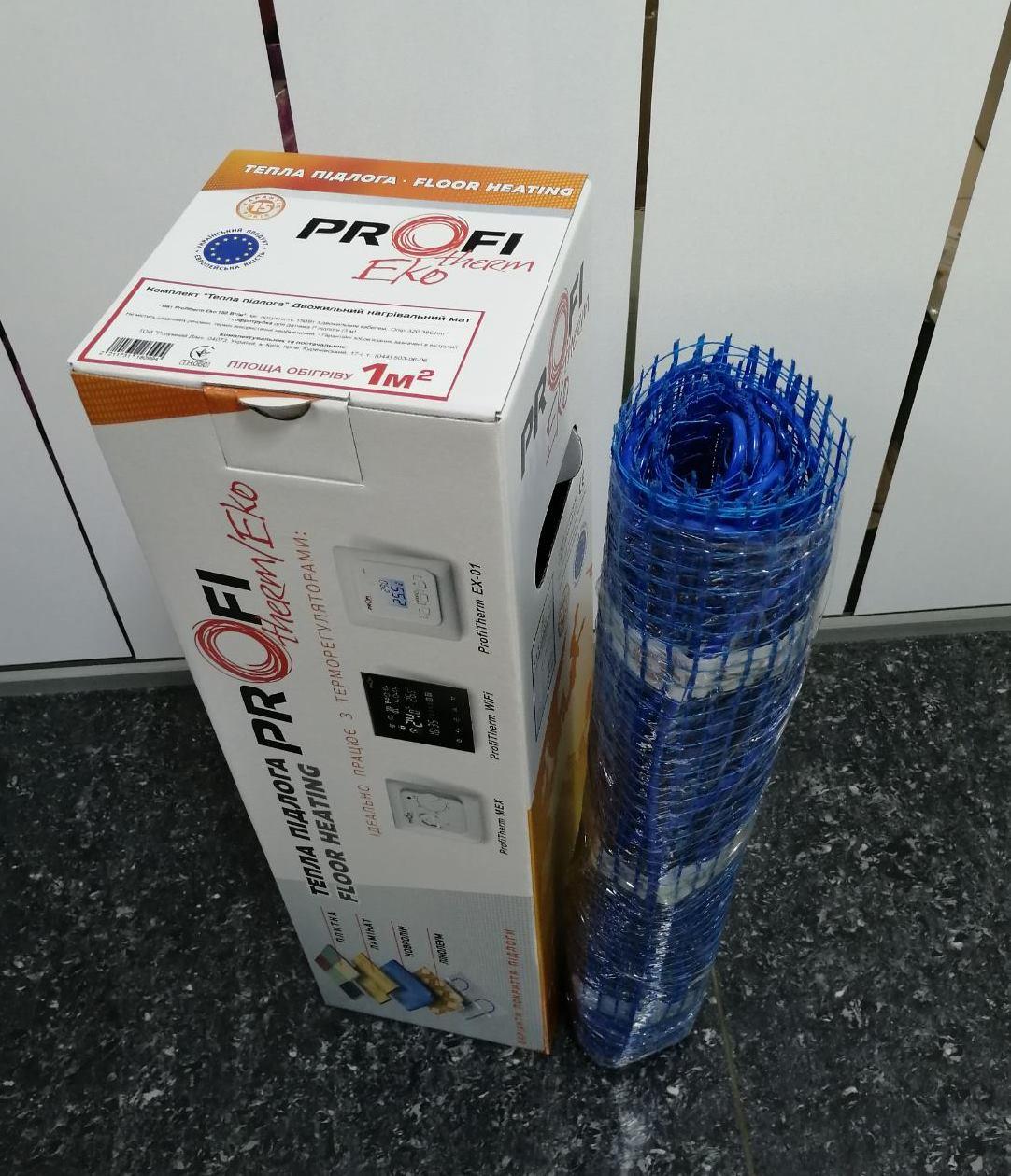 PROFI THERM Eko mat 150 Вт 1,0 м2 (0,5х2 м) тепла під плитку
