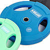 Блін (диск) поліуретановий TA-5336-50-15 50мм 15кг блакитний, фото 3