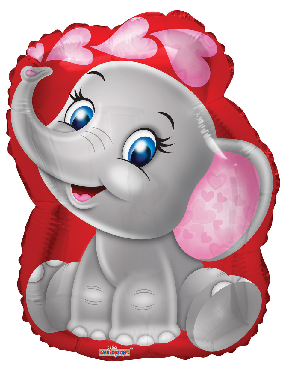 K 18" Baby Elephant. Фольгована куля Слоненя (рожева, дівчинка) 14 лютого