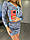 В'язаний спідничний костюм з короткою спідницею і укороченою кофтою на гудзиках (р. 42-46) 90102213, фото 2