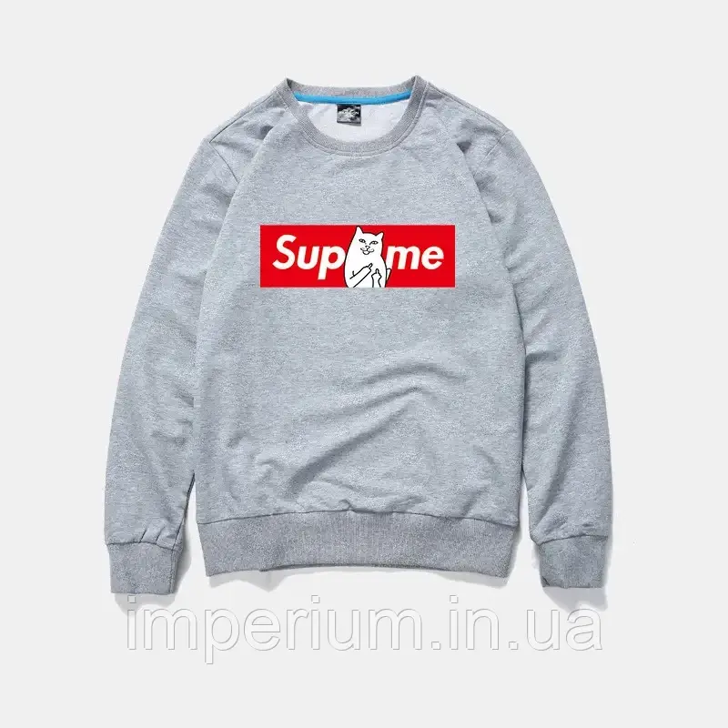 Кежуал світшот supreme ripndip | сіра кофта