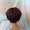 Перука короткий каскад з термоволосся бургунд RG 9713-99Т, фото 4