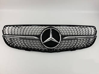 Решітка радіатора Mercedes GLC/GLC coupe X253/C253 2015-2018 г. у стилі Diamond чорна