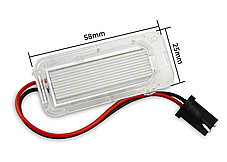 LED підсвітка номера для FORD (Форд) Focus MK2/3, Fiesta MK6, Mondeo MK4, S-Max MK1, C-Max MK2, Kuga, Galaxy, фото 4