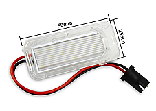 LED підсвітка номера для FORD (Форд) Focus MK2/3, Fiesta MK6, Mondeo MK4, S-Max MK1, C-Max MK2, Kuga, Galaxy, фото 3