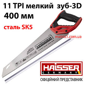 Ножівка для дерева, 400 мм, 11 TPI дрібний зуб-3D, гартований зуб HAISSER