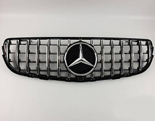 Решітка радіатора Mercedes GLC/GLC coupe X253/C253 2015-2018 г. у стилі GT PAqutherICANA хром