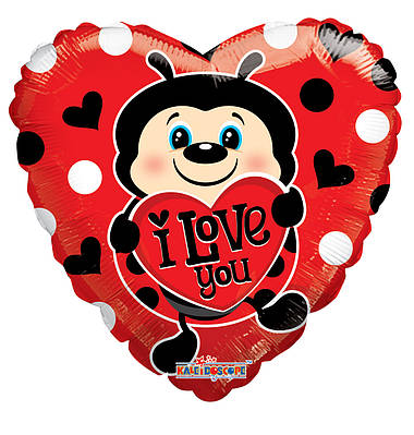 К 18" I Love You Lady Bug With Heart. Кулі на День св Валентина Я тебе люблю — В УП 14 лютого