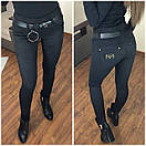 Однотонні жіночі замшеві з ефектом утяжки і кишенями на середній посадці (р. 42-50) 52bu686, фото 2