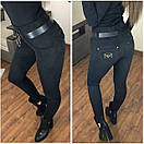 Однотонні жіночі замшеві з ефектом утяжки і кишенями на середній посадці (р. 42-50) 52bu686, фото 5