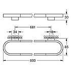 Тримач для рушників GROHE Selection 41058000 800мм металевий хром, фото 2