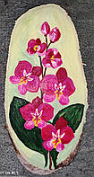 Картина на срезе березы "Орхидея" от студии LadyStyle.Biz