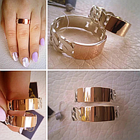 Обручальные кольца из серебра с золотыми пластинами Цепочки