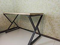 Обеденный рабочий стол в стиле Лофт, компьютерный письменный стол на металлических ножках Loft