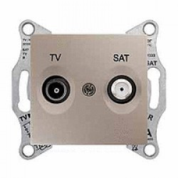 Розетка Schneider-Electric Sedna TV/SAT кінцева (1дб) титан ( SDN3401668 )