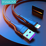 Кабель USB - Apple Lightning (1 м) шнур швидкої зарядки та передачі даних KUULAA Black, фото 5