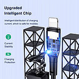 Кабель USB - Apple Lightning (1 м) шнур швидкої зарядки та передачі даних KUULAA Black, фото 8