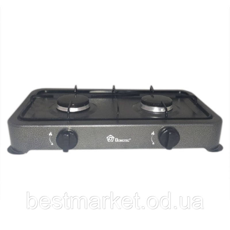 Плита газова Domotec MS-6602 2кф. (Сірий)