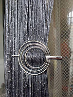 Шпилька для штор ниток кругла срібляста двосторонній матовая/глянсова міцний пластик