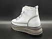 Білі шкіряні черевики. Маленькі розміри (34, 35, 36), фото 3