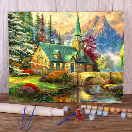 Картина по номерам "Каменный мост". Размер картины 50*40 см., фото 2