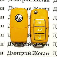 Ключ Volkswagen (корпус Фольксваген) 3 кнопки, лезвие HU66, HU49