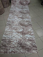 Турецкая ковровая дорожка на резнеPanda Lux бежевая мрамор 0.8; 1; 1.2;1.5 2;3 ;м .ширина