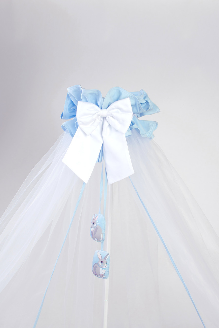 Балдахін для ліжечка Baby Veres Summer Bunny blue 180х500 см