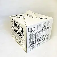 Коробка для торта Метелик із принтом, 25 х 25 х 20 см