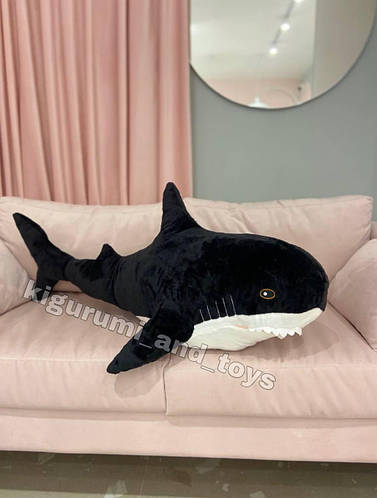М'яка іграшка чорна Акула 100 см IKEA, оригінал