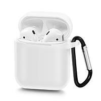 Силиконовый чехол кейс Silicone Case для наушников AirPods аирподс 1/2 white