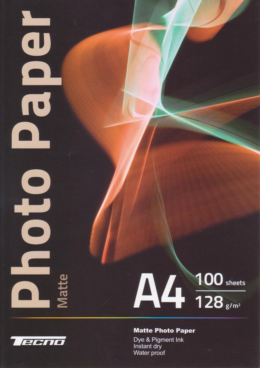 Фотопапір А4 128г/кв.м. 100 аркушів Tecno матова, фото 1