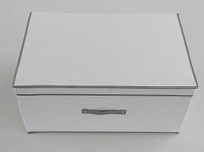 Коробка-органайзер Ш 60*Д 30*40 див. Колір сірий для зберігання одягу, взуття чи невеликих предметів, фото 3